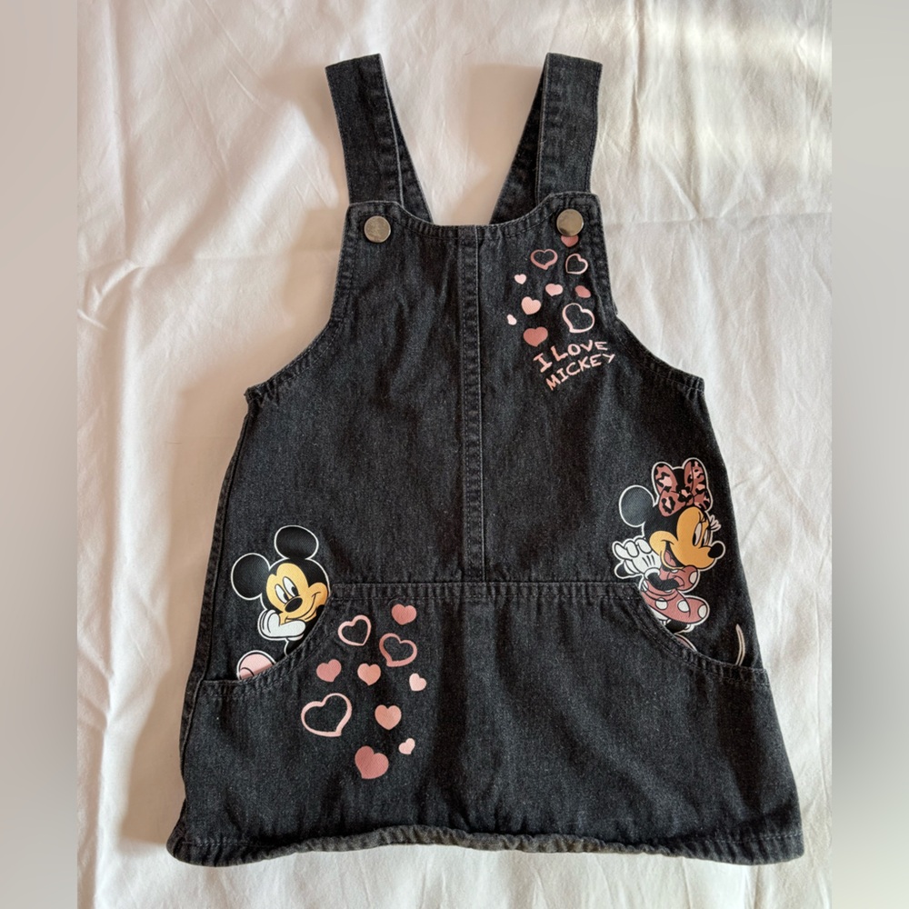 Mickey and Minnie overall dress 2T